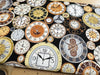 Premium Cotton Fabric - Victorian Vintage Clocks - Craft Dress Fabric Material