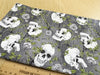 100% Cotton - Skull Duggery Skulls & Ivy on Grey - Nutex Fabric