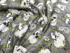 100% Cotton - Skull Duggery Skulls & Ivy on Grey - Nutex Fabric