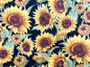 100% Cotton - Flower Market - Sunflowers on Black - Nutex Fabric