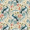 Nutex Fabric - Bird Stories - Kereru Bird Floral Print Craft Fabric Material