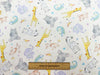 Nutex Fabric - Cute New Baby Nursery Animals - Quilting Craft Fabric Material