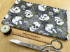 100% Cotton - Skull Duggery Skulls & Ivy on Grey - Nutex Fabric