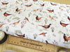 Premium Cotton Fabric  - Country Pheasants on Cream - Craft Dress Fabric Material