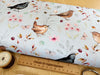 Premium Cotton Fabric - 'Bird Song' Birds Print on Blue - Craft Dress Fabric Material