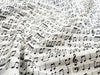 Premium Cotton Fabric - Music Notes Print Craft Fabric Material