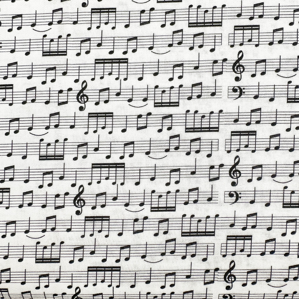Premium Cotton Fabric - Music Notes Print Craft Fabric Material