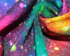Cotton Fabric - Space Speckled Galaxy Print - Craft Fabric Material