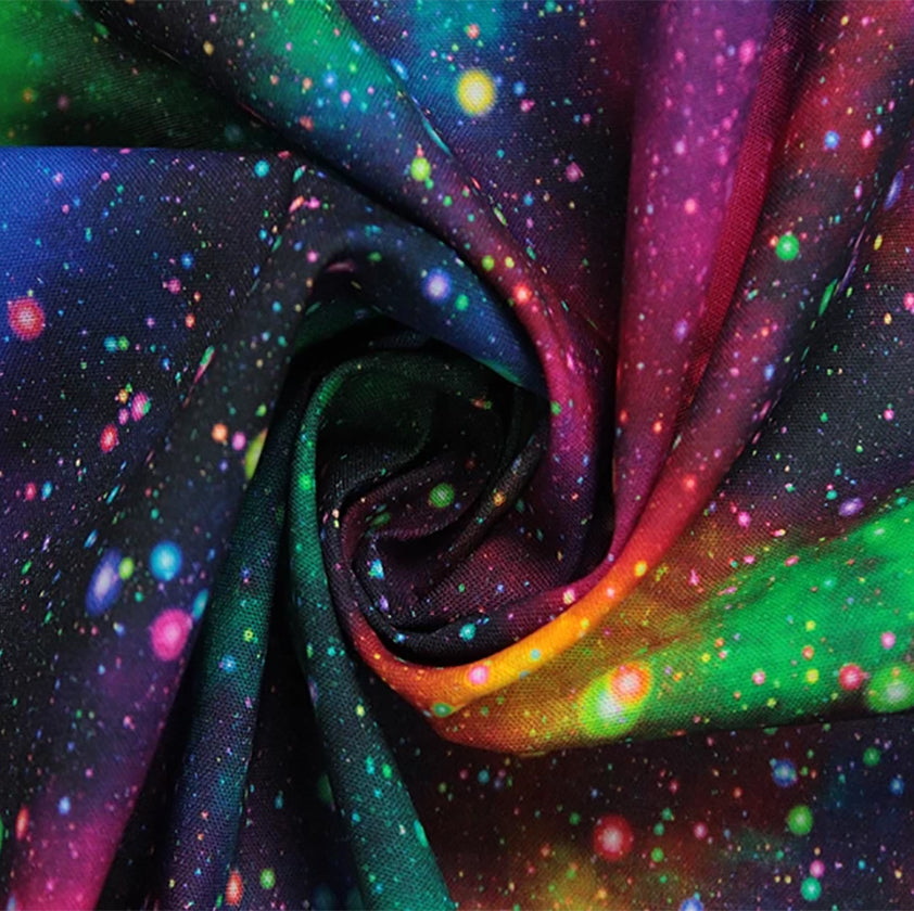 Cotton Fabric - Space Speckled Galaxy Print - Craft Fabric Material