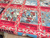 Premium Cotton Fabric - Red & Gold 12 Days of Christmas - Craft Fabric Material