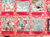 Premium Cotton Fabric - Red & Gold 12 Days of Christmas - Craft Fabric Material