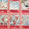 Premium Cotton Fabric - Red & Gold 12 Days of Christmas - Craft Fabric Material
