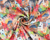 Cotton Fabric - Multi Colour Town Houses - Digital Print Craft Fabric