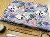 Cotton Fabric - Gothic Skulls & Black Ravens Halloween Print - Dress Craft Fabric Material