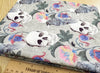 Cotton Fabric - Gothic Skulls & Black Ravens Halloween Print - Dress Craft Fabric Material