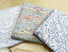 Fat Quarter Bundle - William Morris- Azure Blue - Bird floral Print Craft Fabric Material