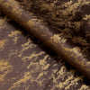 Upholstery Fabric - Avalon Marbled Velour Velvet - Dark Brown & Gold