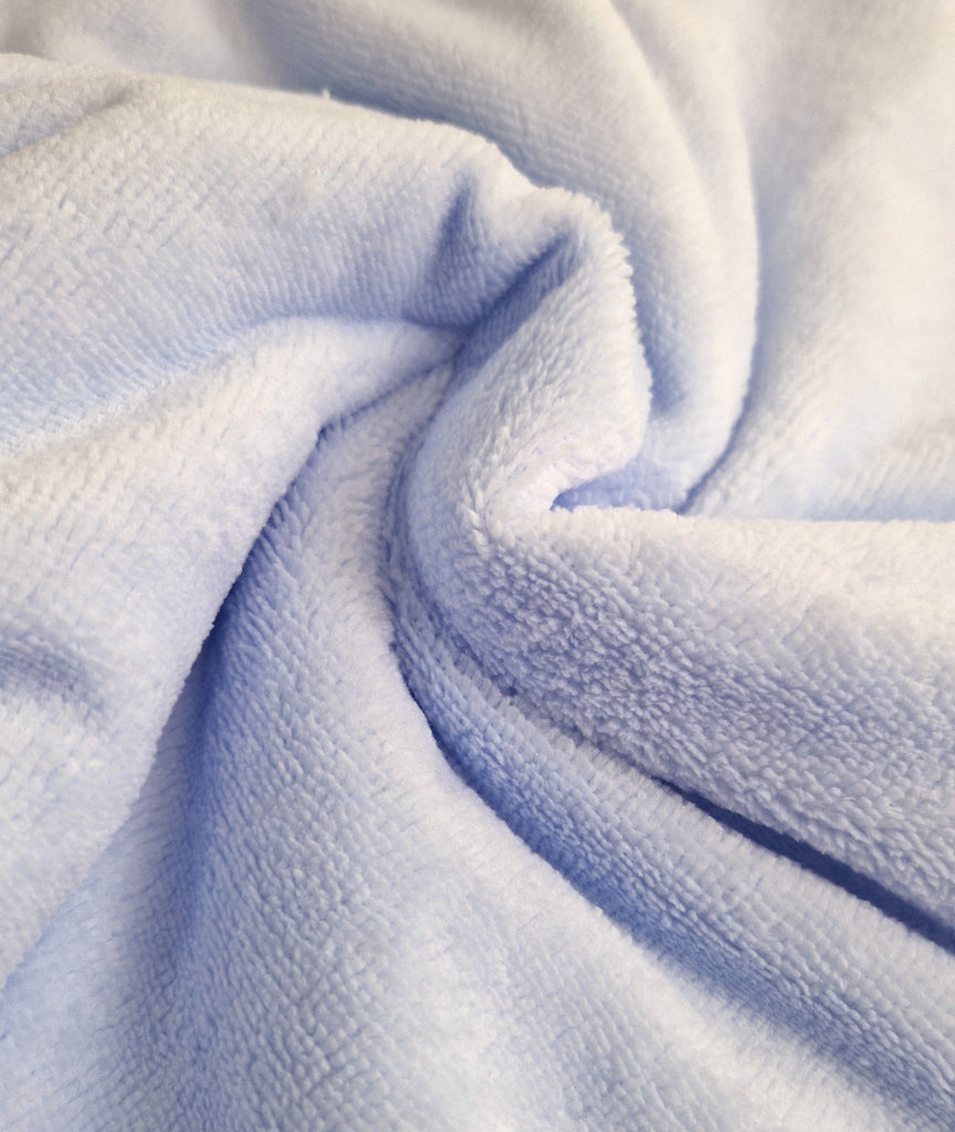 Super Soft Touch Bamboo Terry Towelling Fabric - Baby Blue