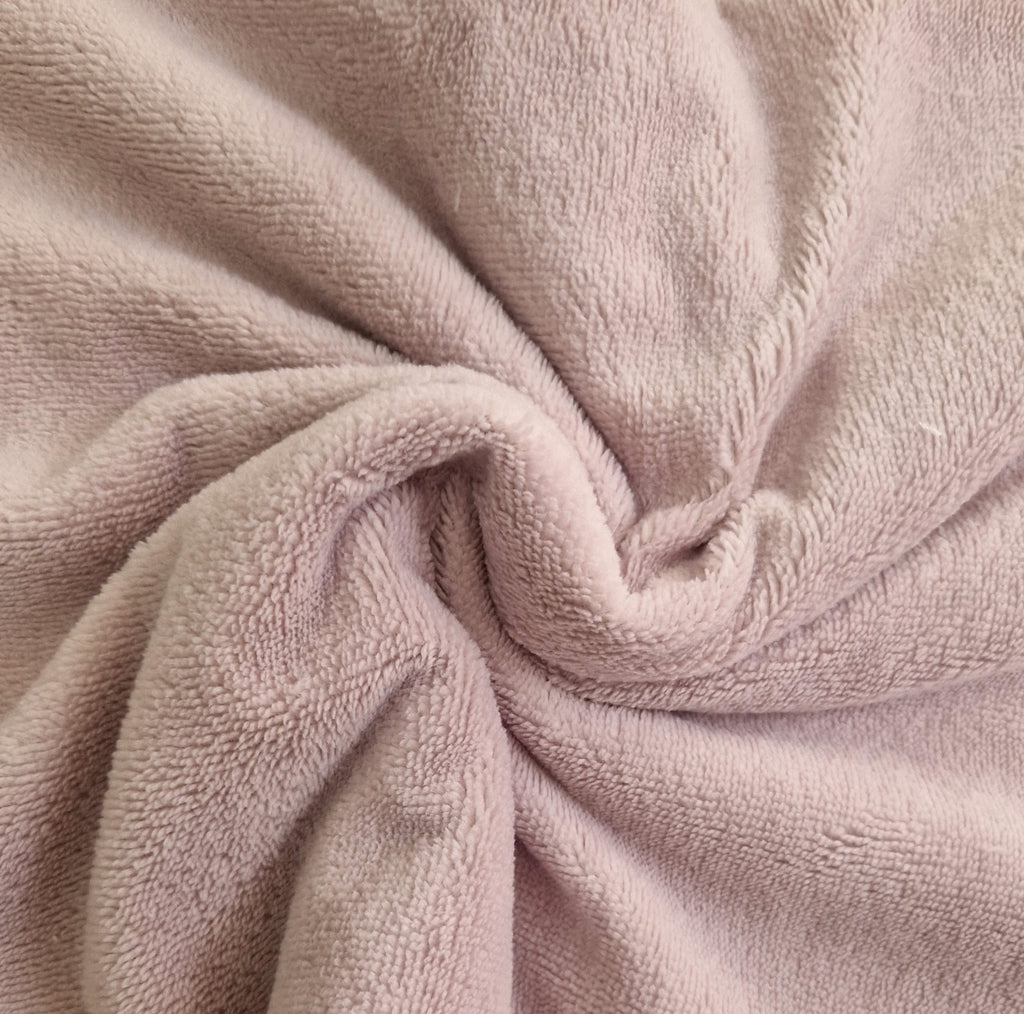 Super Soft Touch Bamboo Terry Towelling Fabric - Light Dusky Pink