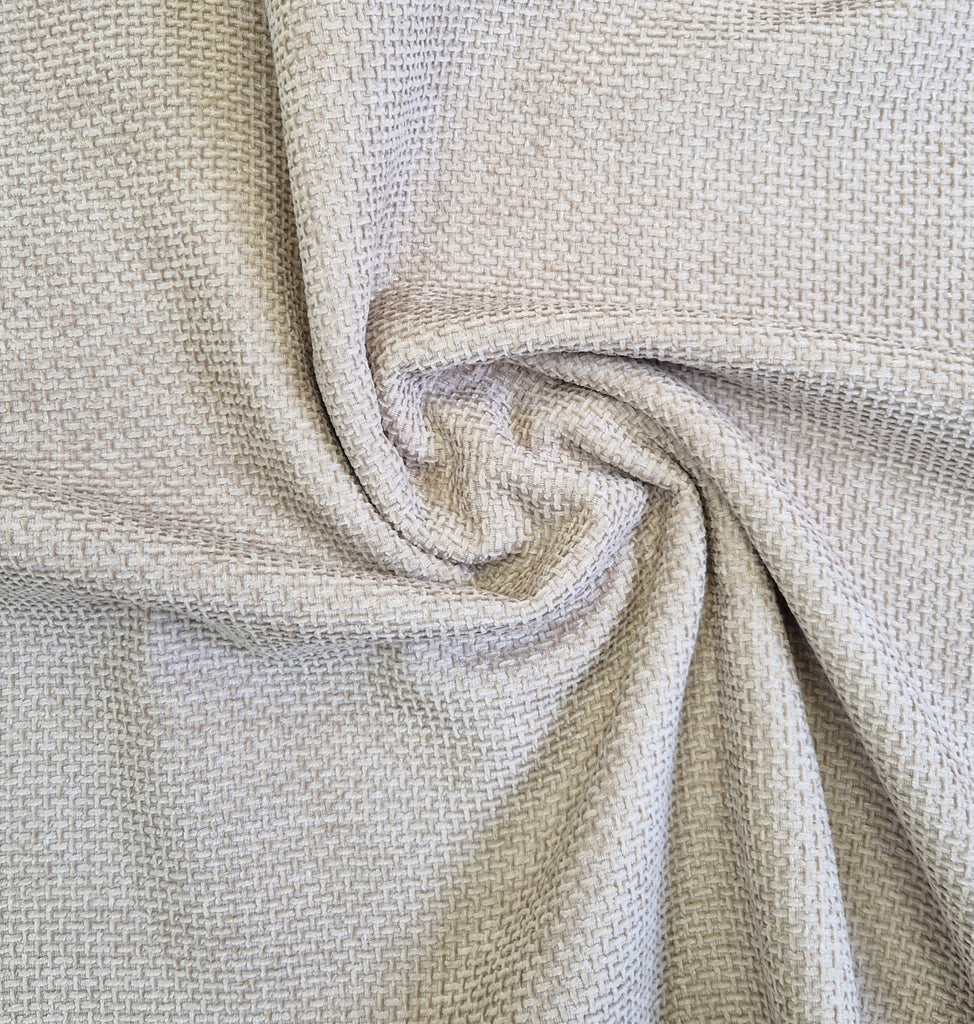 Upholstery Fabric - Basketweave Chenille - Beige