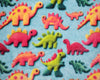 Soft Cuddle Fleece - 3D Dinosaur Print - Fleece Fabric Material