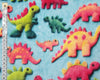 Soft Cuddle Fleece - 3D Dinosaur Print - Fleece Fabric Material