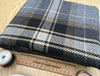 Upholstery Fabric Grampian Faux Wool Black & Gold Tartan Check Curtain Fabric