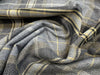 Upholstery Fabric Grampian Faux Wool Black & Gold Tartan Check Curtain Fabric