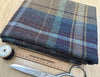 Upholstery Fabric Grampian Faux Wool Brown & Navy Blue Tartan Check Curtain Fabric