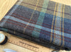 Upholstery Fabric Grampian Faux Wool Brown & Navy Blue Tartan Check Curtain Fabric