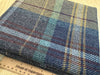 Upholstery Fabric Grampian Faux Wool Brown & Navy Blue Tartan Check Curtain Fabric