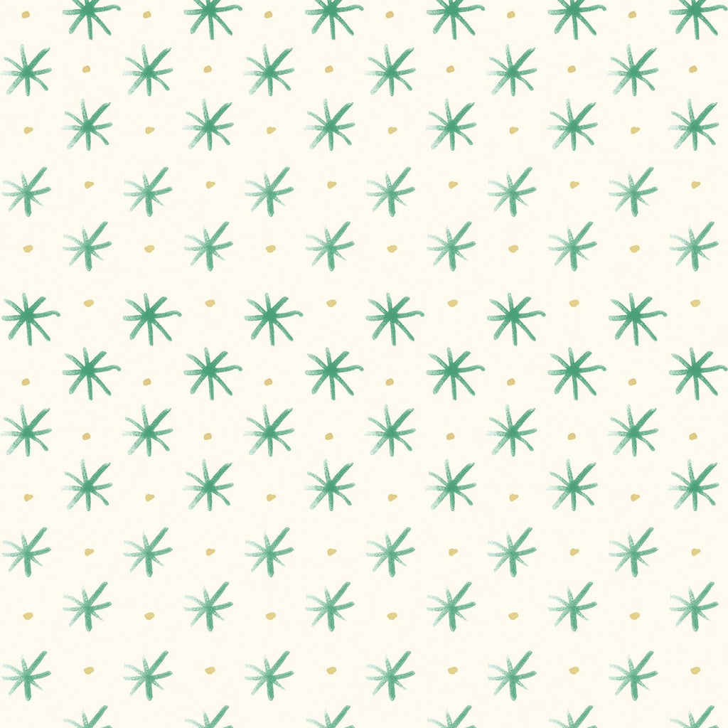 Lewis & Irene Quilting Fabric - Flowers Collection by Bluebellgray - Stars - Grass