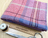 Upholstery Fabric Grampian Faux Wool Pink & Purple Tartan Check Curtain Fabric