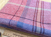 Upholstery Fabric Grampian Faux Wool Pink & Purple Tartan Check Curtain Fabric