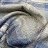 Upholstery Fabric Grampian Faux Wool Navy Blue & Grey Tartan Check Curtain Fabric