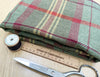 Upholstery Fabric Grampian Faux Wool Green & Red Tartan Check Curtain Fabric
