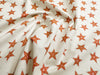 Lewis & Irene Quilting Fabric - 'Peace & Joy' Red Floral Stars on Cream