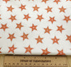 Lewis & Irene Quilting Fabric - 'Peace & Joy' Red Floral Stars on Cream