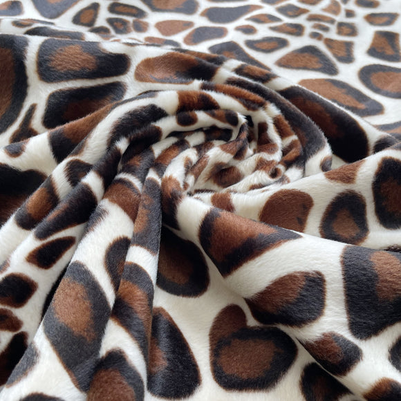 Giraffe Print Fabric Velboa Faux Fur Velour Animal Print Craft Fabric Material