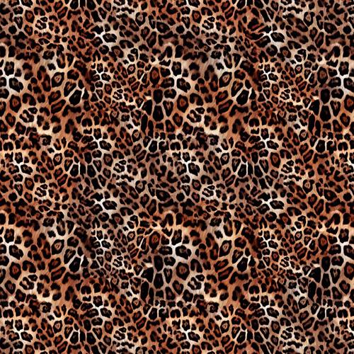 Cotton Fabric - Brown Animal Leopard Digital Print - Craft Fabric Material Metre