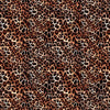 Cotton Fabric - Brown Animal Leopard Digital Print - Craft Fabric Material Metre