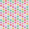 Cotton Fabric - Sweet Hearts Multi Love Heart Print - Craft Fabric Material