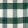 Islay Faux Wool Fabric - Emerald Green & White Tartan Check Soft Brushed Fabric