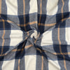 Craft Fabric Islay Faux Wool Clothing Cushion Material - Navy Blue & White Tartan Check