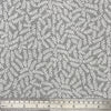 Cotton Rich Jacquard Upholstery Fabric Grey & White 'Spring' Leaf Design