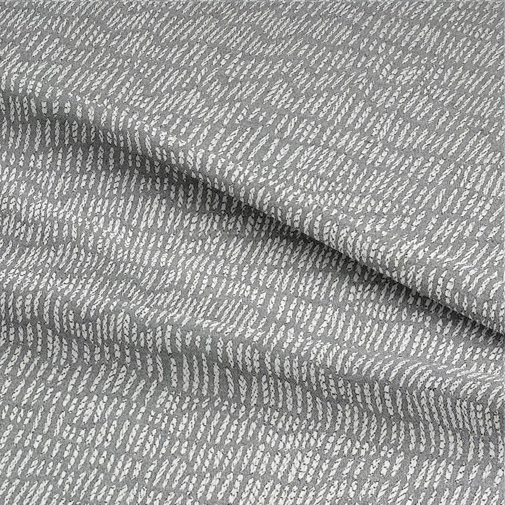 Cotton Rich Jacquard Upholstery Fabric Grey & White 'Rainfall' Design