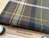 Upholstery Fabric Grampian Faux Wool Brown & Black Tartan Check Curtain Fabric