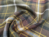 Upholstery Fabric Grampian Faux Wool Brown & Black Tartan Check Curtain Fabric
