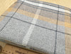 Upholstery Fabric Grampian Faux Wool Grey & Beige Tartan Check Curtain Fabric