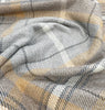 Upholstery Fabric Grampian Faux Wool Grey & Beige Tartan Check Curtain Fabric